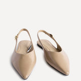 Profile Nude Faux Leather Ballet Flats