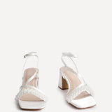 Promise Wide Fit Bridal Ivory Strappy Heels