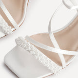 Promise Wide Fit Bridal Ivory Strappy Heels
