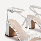 Promise Wide Fit Bridal Ivory Strappy Heels