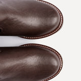 Pulse Wide Fit Brown Wedged Ankle Boots