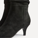 Purpose Black Kitten Heel High Leg Boots