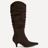Purpose Brown Kitten Heel High Leg Boots
