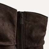Purpose Brown Kitten Heel High Leg Boots