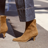 Pursuit Tan Heeled Ankle Boots