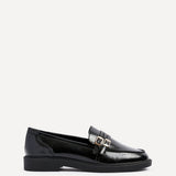 Portland Black Faux Leather Loafers