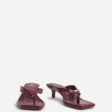 Potential Burgundy Toe Post Kitten Heels