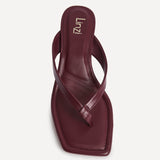 Potential Burgundy Toe Post Kitten Heels