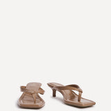 Potential Caramel Toe Post Kitten Heels