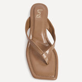 Potential Caramel Toe Post Kitten Heels
