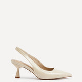 Presley Beige Faux Leaather Court Heels