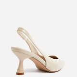 Presley Beige Faux Leaather Court Heels