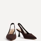 Presley Brown Lycra Court Heels