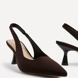 Presley Brown Lycra Court Heels