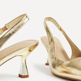 Presley Gold Court Heels