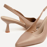 Presley Mocha Faux Leather Court Heels