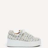 Quest White Tweed Trainers