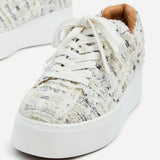 Quest White Tweed Trainers