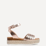 Radiance Rose Gold Flatform Sandals