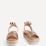Radiance Rose Gold Flatform Sandals