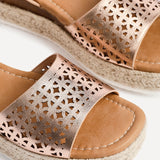 Radiance Rose Gold Flatform Sandals