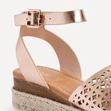 Radiance Rose Gold Flatform Sandals