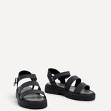 Ramona Black Gladiator Sandals
