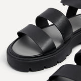 Ramona Black Gladiator Sandals