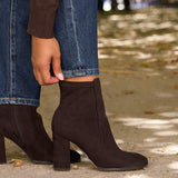 Rayne Wide Fit Brown Ankle Boots