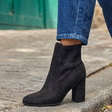 Rayne Wide Fit Black Ankle Boots
