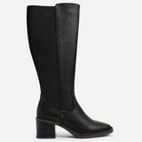 Reason Black Block Heel Long Boots