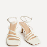 Reflect Wide Fit White Strappy Heels