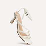Reflect Wide Fit White Strappy Heels