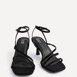 Reflect Wide Fit Black Strappy Heels
