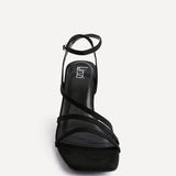Reflect Wide Fit Black Strappy Heels