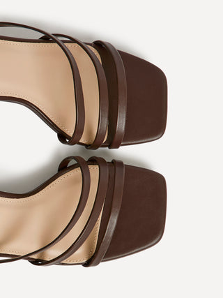 Reflect Wide Fit Brown Strappy Heels