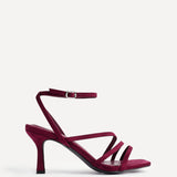 Reflect Wide Fit Burgundy Strappy Heels