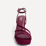 Reflect Wide Fit Burgundy Strappy Heels