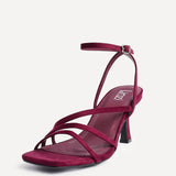 Reflect Wide Fit Burgundy Strappy Heels