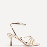 Reflect Wide Fit Gold Strappy Heels