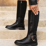 Regent Black Long Boots