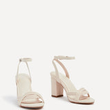 Regina Nude Faux Leather Intertwined Heels