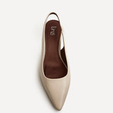 Reign Nude Faux Leather Court Heels
