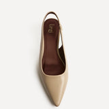 Reign Taupe Faux Leather Court Heels