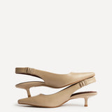 Reign Taupe Faux Leather Court Heels