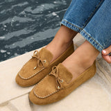 Relevant Tan Faux Suede Loafers