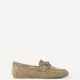 Relevant Taupe Faux Suede Loafers