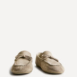 Relevant Taupe Faux Suede Loafers