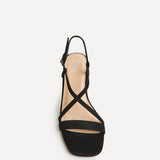 Remain Wide Fit Black Heeled Sandals