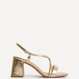 Remain Wide Fit Gold Heeled Sandals